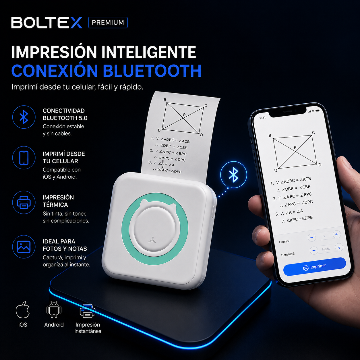 Mini Impresora Térmica Bluetooth Portátil