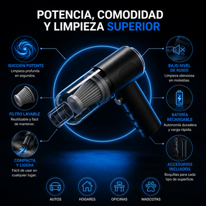 Aspiradora portátil inalámbrica 9000Pa en imagen principal