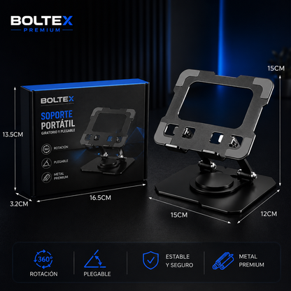 Soporte Premium Metálico 360° para Tablet y Celular