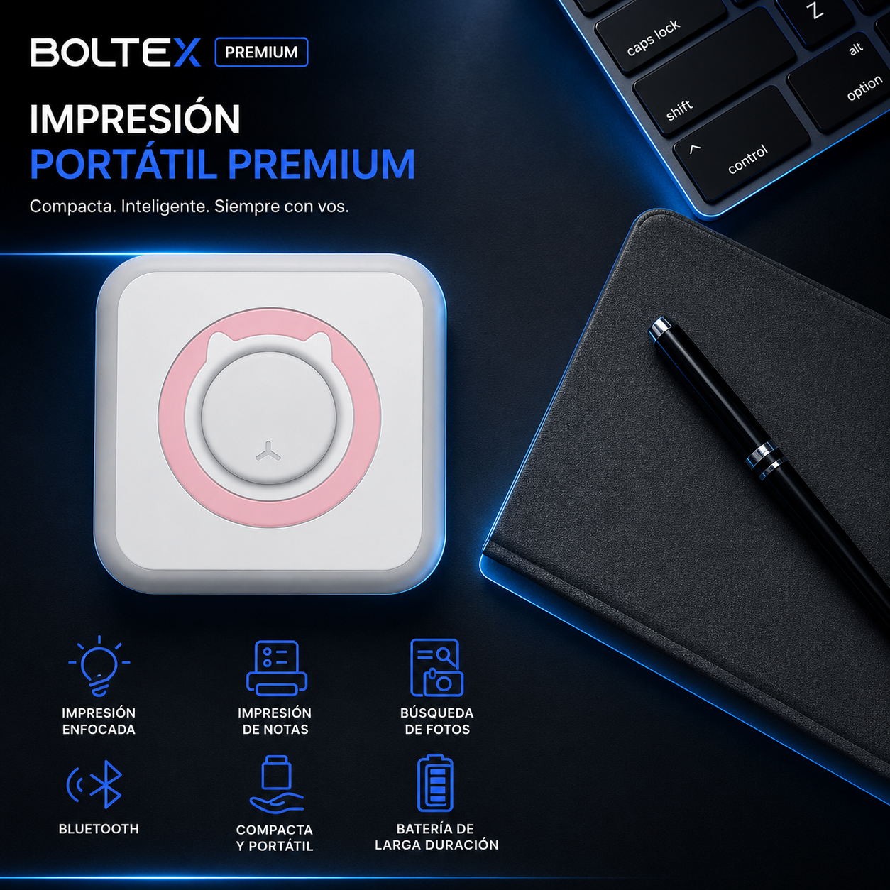 Mini Impresora Térmica Bluetooth Portátil
