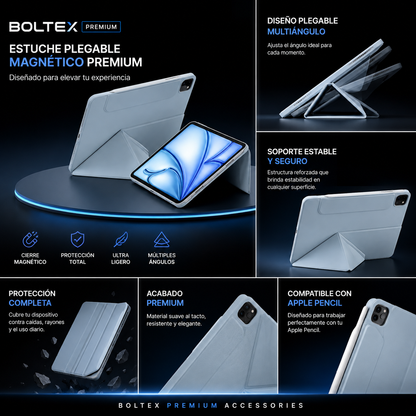 Funda Magnética para iPad con Soporte Plegable
