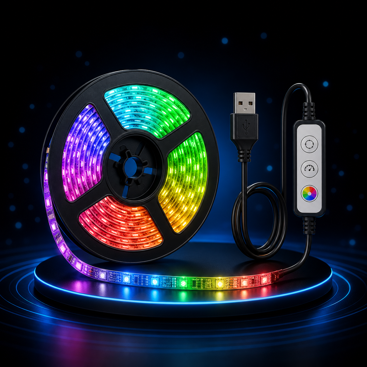 Tira LED RGB USB para TV y Habitación