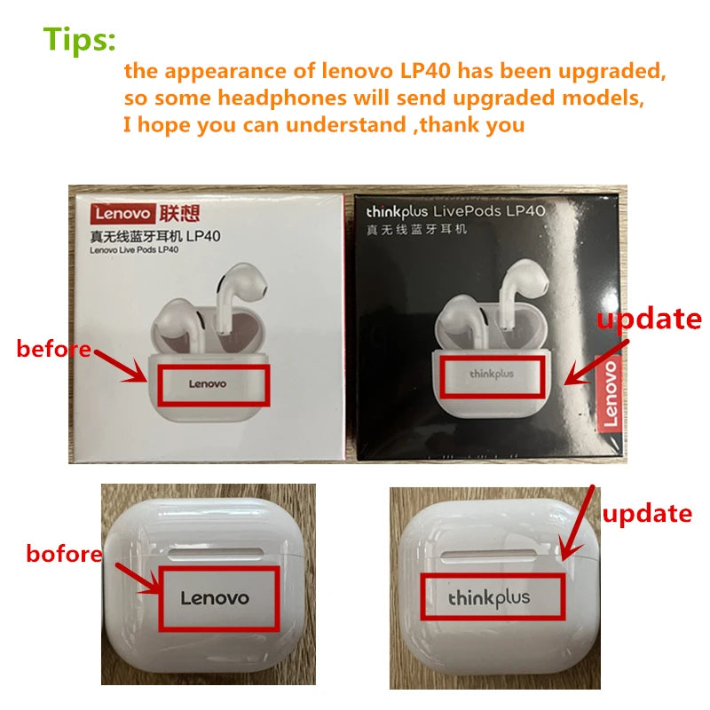 Auriculares Bluetooth Lenovo LP40
