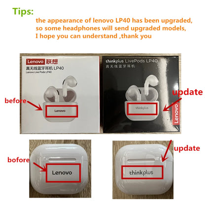 Auriculares Bluetooth Lenovo LP40