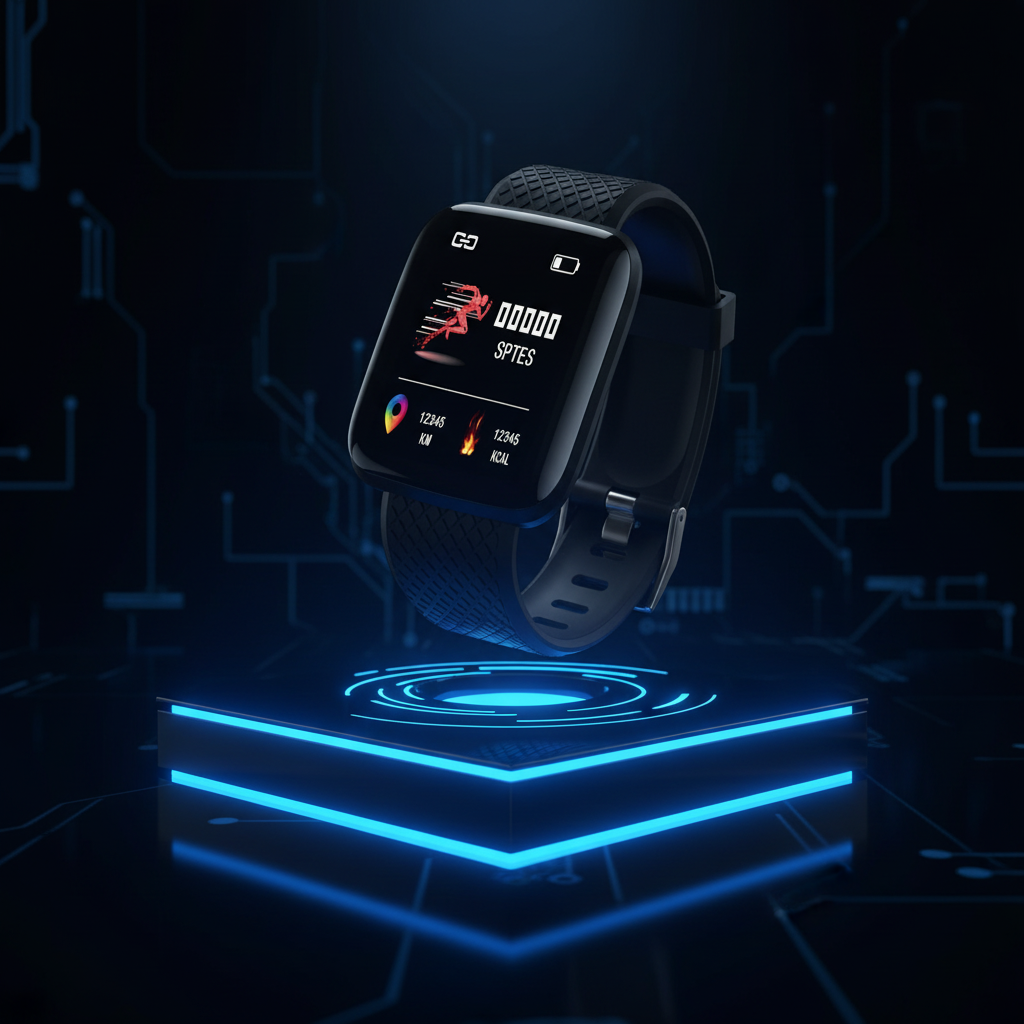 Reloj smartwatch fitness con pantalla táctil y malla deportiva